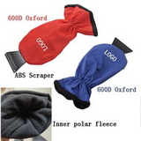 Custom Ice Scraper with Fleece Glove, 14.6