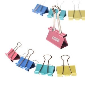 Custom Multi color Binder Clips for Notes Letter, 2" L x 1.5" W