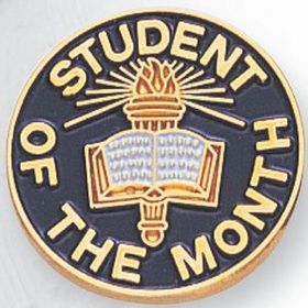 Blank Scholastic Award Pin (Student of the Month), 3/4" Diameter