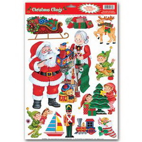 Custom Santa Workshop Clings, 12" W x 17" L