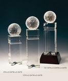 Custom Golf Tower Awards Crystal Award Trophy., 10.5