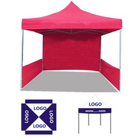 Custom Canopy Tent with Sidewalls and Backwall, 10" L x 10" W