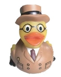 Custom Rubber Private Detective Duck Rubber Private Detective Duck Rubber Piravte Detective Duck, 3 1/2