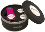 Custom Pitchfix® Fusion 2.5 Pin Golf Divot Tool With Round Tin