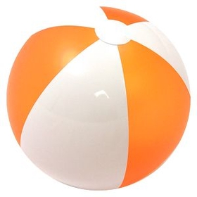 Custom 24"Deflated Inflatable Opaque Orange and White Beach Ball