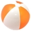 Blank 24"Deflated Inflatable Opaque Orange and White Beach Ball