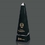 Custom Black Genuine Marble Groove Obelisk Award (8"), Price/piece