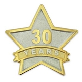 Blank Year Of Service Star Pin - 30 Year, 7/8
