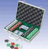Custom 200 Piece Dice Poker Chips W/ Aluminum Poker Set (Screened)