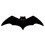 Blank Black Bat Pin, 1" W x 3/4" H, Price/piece