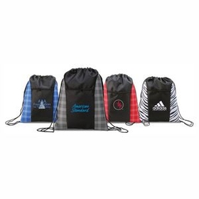 Custom Designer Drawstring Backpack, Sports Pack, Drawstring Bag, 13.5" W x 17" H