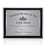 Custom Oakleigh Black Plaque w/ Silver TexEtch Plate (10 1/2