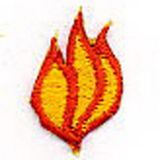 Custom Embroidered Applique - Flame