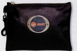 Custom Leatherette Valuables Zippered Pouch w/ 2