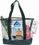 Custom Clear Vinyl Shopping Tote with Zippered Accessory Pouch, Price/piece