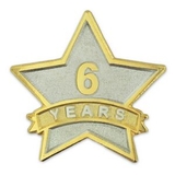 Blank Year Of Service Star Pin - 6 Year, 7/8