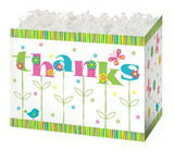 Blank Thank In Bloom Small Basket Box, 6.75