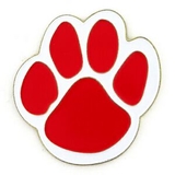 Blank Red Paw Pin, 1