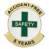 Custom Special Award Lapel Pins (Accident-Free Safety Award), 1 1/8