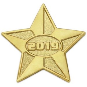 Blank 2019 Gold Star Pin, 1" W