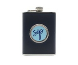 Custom Stainless Steel Flask with Built-In Cup, 5 1/2