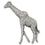 Blank Animal Pin - Giraffe, 1" W X 5/8" H, Price/piece