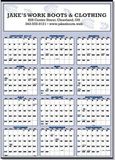 Custom Large Memo Year-In-View Calendar w/ Top Print Area - Thru 5/31/12
