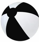 Custom Inflatable Two Tone Alternating Color Beach Ball - Black & White