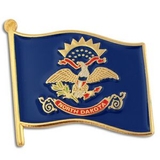 Blank North Dakota State Flag Pin