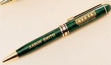 Custom Green Marble Ballpoint Pen (5 1/4