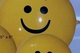 Custom Inflatable Yellow Smile Face Ball / 24