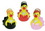 Custom Rubber Starlet Red Carpet Duck, 3" L x 3 3/4" W x 3 3/4" H, Price/piece