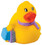 Blank Rubber Shopping Duck, 3 1/2" L x 3 3/4" W x 3 1/2" H