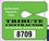 Custom Jumbo White Reflective Hang Tag Parking Permit (.035"), Price/piece