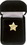 Custom 3/4" Polished Brass Star Lapel Pin (Excellence), Price/piece