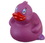 Custom Rubber Purple Classic Duck, 3 1/2" L x 3" W x 3 1/4" H, Price/piece