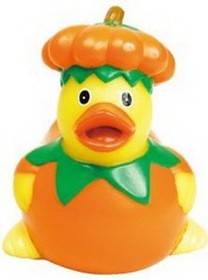 Custom "Punky" The Pumpkin Duck, 3 1/4" L x 3" W x 3 5/8" H