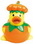 Custom "Punky" The Pumpkin Duck, 3 1/4" L x 3" W x 3 5/8" H, Price/piece