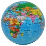 Custom Printed Globe Squeezies Stress Reliever