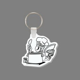 Key Ring & Punch Tag W/ Tab - Chef Cooking
