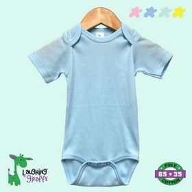 Custom Poly Cotton Blend Infant Short Sleeve Onesie Pastels