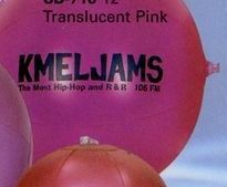 Custom Translucent Pink Beachballs / 12"