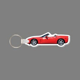 Key Ring & Full Color Punch Tag - Convertible Corvette