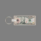 Key Ring & Full Color Punch Tag - 10 Dollar Bill (Face Up)