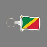 Key Ring & Punch Tag W/ Tab - Flag of The Republic of Congo