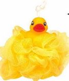 Custom Rubber Duck Woven Mesh Sponge
