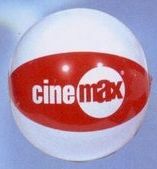 Custom Inflatable Two Color Beachball / 9" - Red/ White