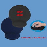 Custom Soft-Top Mouse Pad with Wrist Rest, 8 1/8