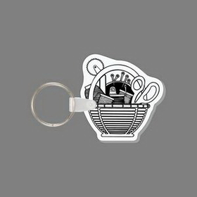 Key Ring & Punch Tag - Sewing Basket