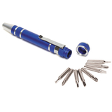 Custom Fix-it 8 Bit Metal Pen Style Tool Kit w/ Clip (4 1/4